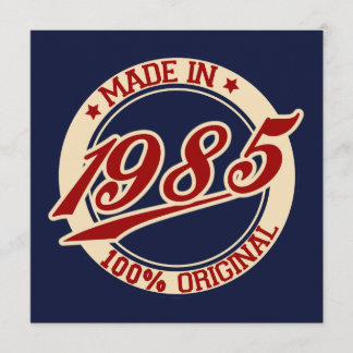 Made in 1985 karte