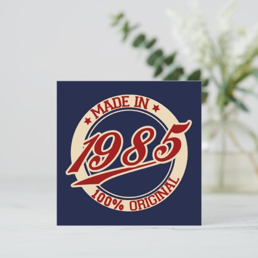 Made in 1985 karte (Stehend Vorderseite)