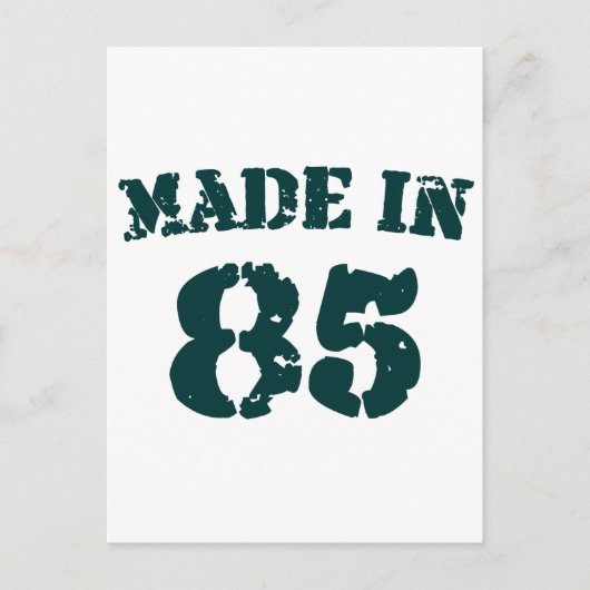 Made in 1985 postkarte (Vorderseite)