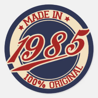 Made in 1985 runder aufkleber