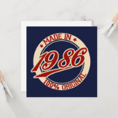 Made in 1986 karte (Vorderseite/Rückseite Beispiel)