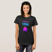 Made in 1986 neon bright colours retro design T-Shirt (Vorne ganz)