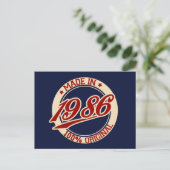 Made in 1986 postkarte (Stehend Vorderseite)
