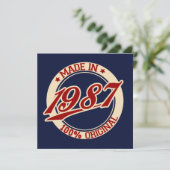 Made in 1987 karte (Stehend Vorderseite)