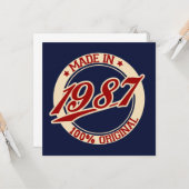 Made in 1987 karte (Vorderseite/Rückseite Beispiel)