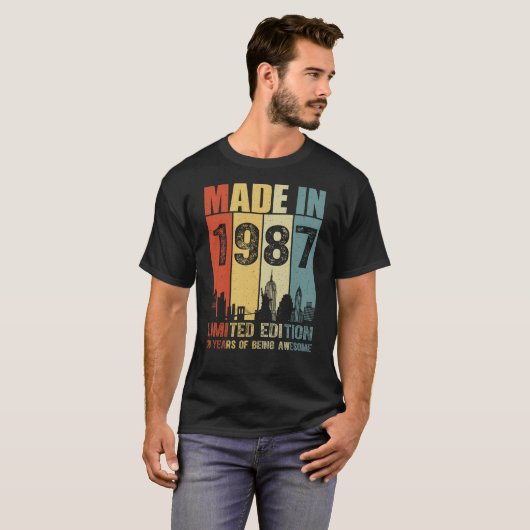 Made in 1987 Limited Edition 38 Years T-Shirt (Vorne ganz)