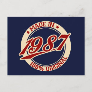 Made in 1987 postkarte