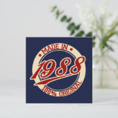 Made in 1988 karte (Stehend Vorderseite)