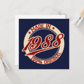 Made in 1988 karte (Vorderseite/Rückseite Beispiel)