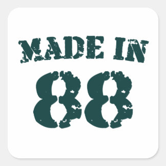 Made in 1988 quadratischer aufkleber
