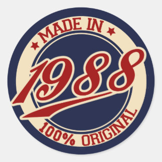 Made in 1988 runder aufkleber