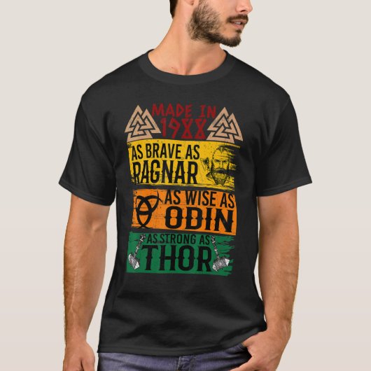 Made in 1988 so tapfer wie ragnanr wie odin VI T-Shirt (Vorderseite)