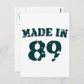 Made in 1989 postkarte (Vorne/Hinten)