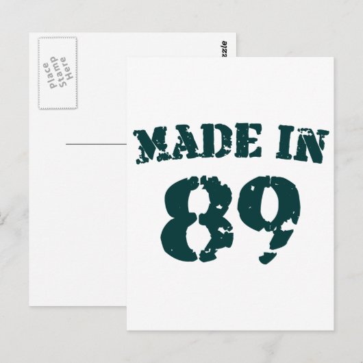 Made in 1989 postkarte (Vorne/Hinten)