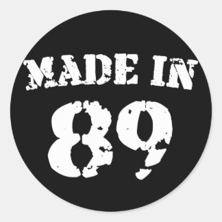 Made in 1989 runder aufkleber