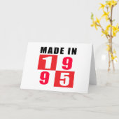 Made In 1995 Birthday Designs Karte (Gelbe Blume)
