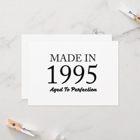 Made in 1995 karte (Vorderseite/Rückseite Beispiel)