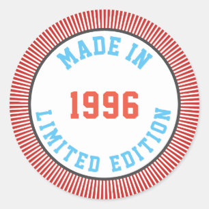 Made in 1996 runder aufkleber