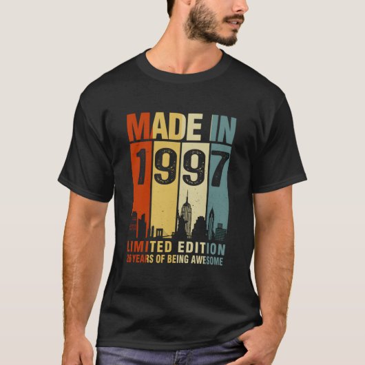Made In 1997 26 Years Of Being Awesome T-Shirt (Vorderseite)
