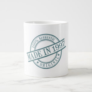 Made in 1997 Birth Year Green Round Rubber Briefma Jumbo-Tasse