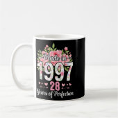 Made In 1997 Floral 28th Birthday Women 28 Years O Kaffeetasse (Links)