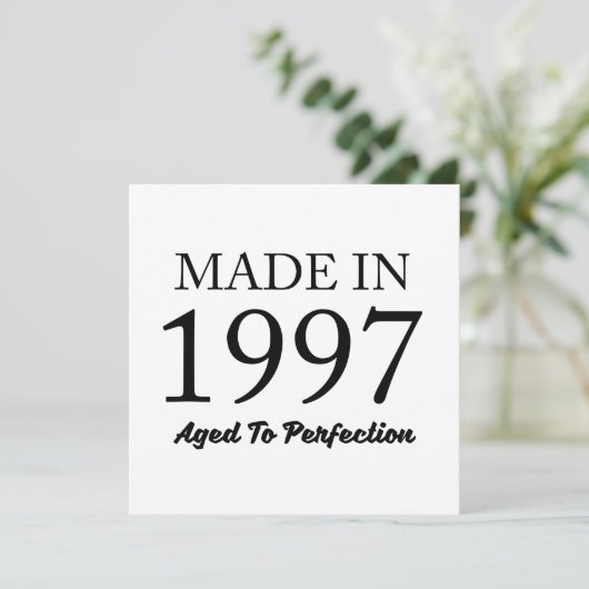 Made in 1997 karte (Stehend Vorderseite)