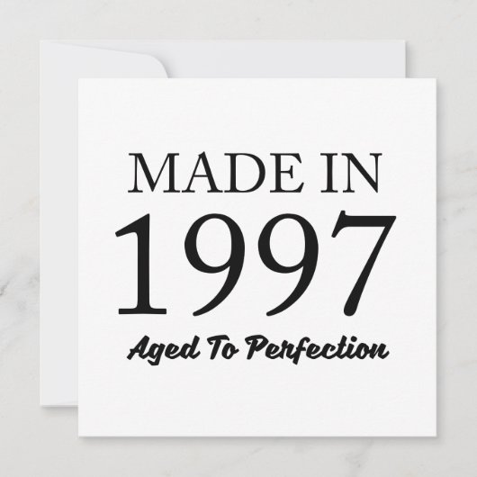 Made in 1997 karte (Vorderseite)