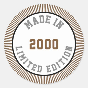 Made in 2000 runder aufkleber