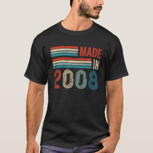 Made In 2008 14Th Year Old Birthday Gifts Vintage T-Shirt