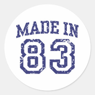 Made in 83 runder aufkleber