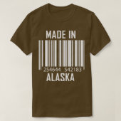Made in Alaska Barcode Funny T-Shirt (Design vorne)