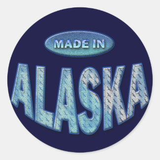 MADE IN ALASKA RUNDER AUFKLEBER