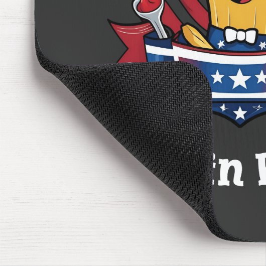 Made in America Dipped in Ketchup Funny Patriot Mousepad (Ecke)