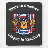 Made in America Dipped in Ketchup Funny Patriot Mousepad (Vorne)