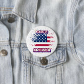 "Made in America" Farbspritzer-Amerikanische Flagg Button (Beispiel)