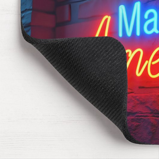Made in America Neon Sign on Brick Mousepad (Ecke)