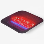 Made in America Neon Sign on Brick Pappteller (Gewinkelt)