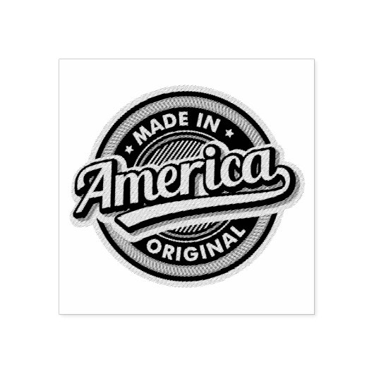 Made in America Original Gummistempel (Prägung)