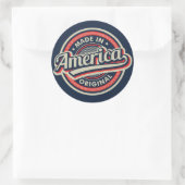 Made in America Original Runder Aufkleber (Tasche)