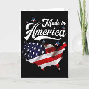 Made In America - Patriotische amerikanische Flagg Karte