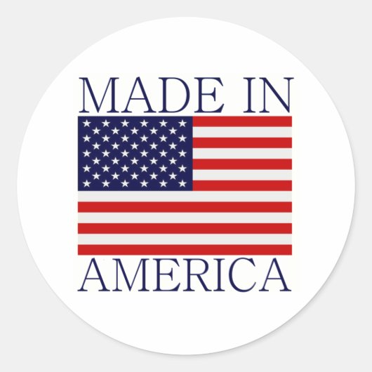 Made in America Runder Aufkleber (Vorderseite)