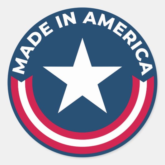 Made in America Runder Aufkleber (Vorderseite)