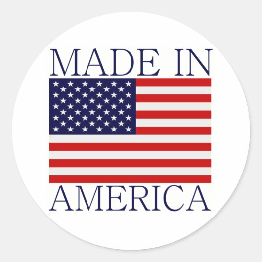 Made in America Runder Aufkleber (Vorderseite)