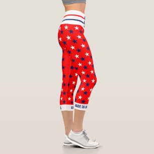 Made in America US Flagge Capri Leggings