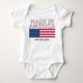 Made in America USA Funny Romper Baby Strampler (Vorderseite)