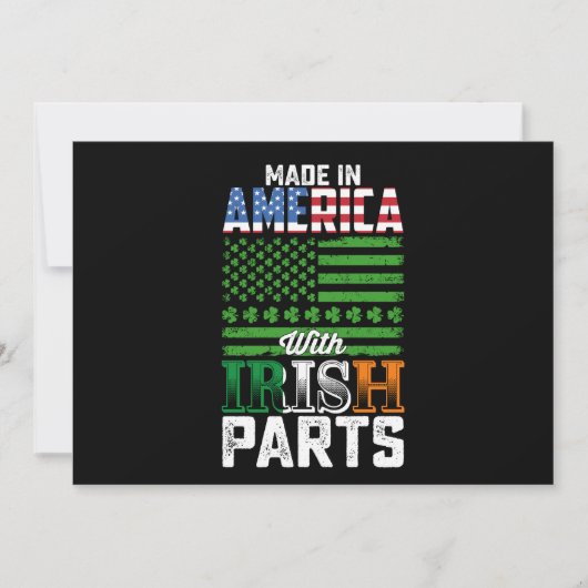 Made in America with Irish Parts St Patrick's Day Einladung (Vorderseite)