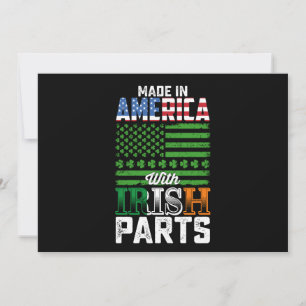 Made in America with Irish Parts St Patrick's Day Einladung