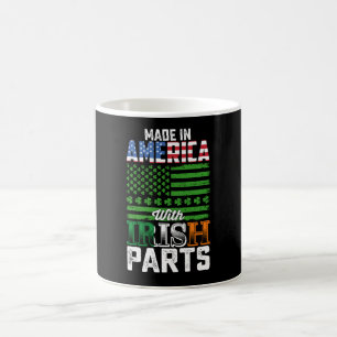 Made in America with Irish Parts St Patrick's Day Kaffeetasse