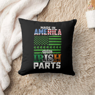 Made in America with Irish Parts St Patrick's Day Kissen