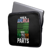 Made in America with Irish Parts St Patrick's Day Laptopschutzhülle (Vorderseite Links)